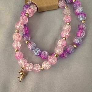 Elegant Flamingo Beaded Bracelet Set